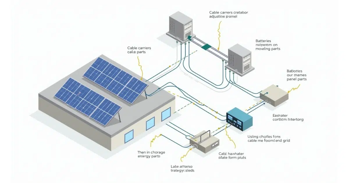 energy chain for a solar panel