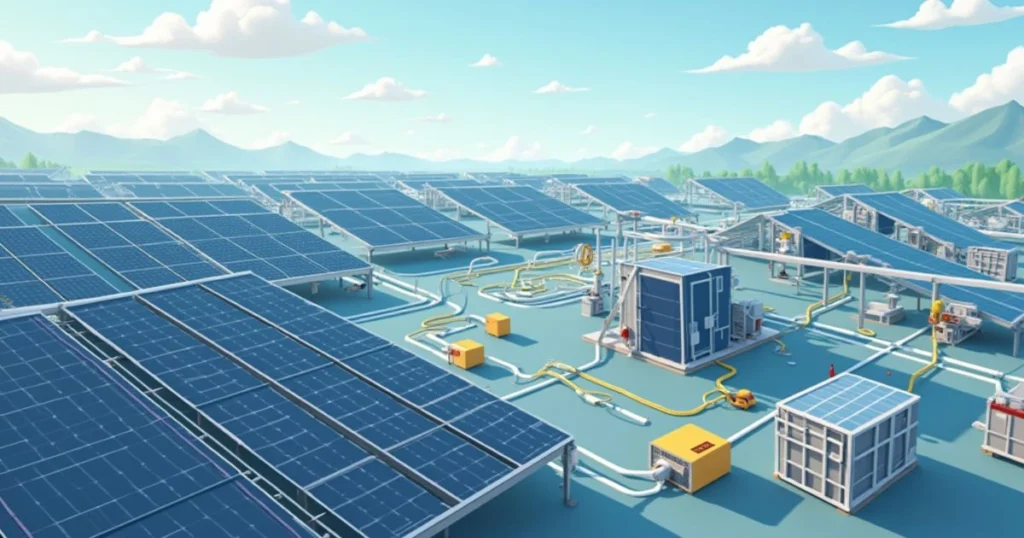 energy chain for a solar panel